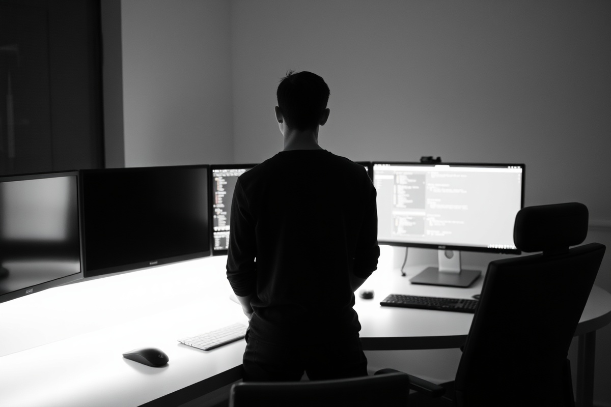 Команда TimelyCron за работой в монохромной студии